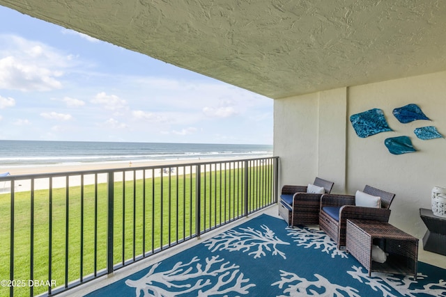 5499 S Atlantic Ave, New Smyrna Beach, FL 32169 - balcony featuring view of water and beach
