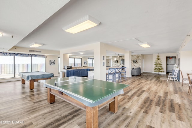 5499 S Atlantic Ave, New Smyrna Beach, FL 32169 - rec room featuring light wood-style flooring and billiards