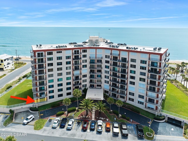 3600 S Ocean Shore Blvd # 111, Flagler Beach, FL 32136 - drone / aerial view with a water view