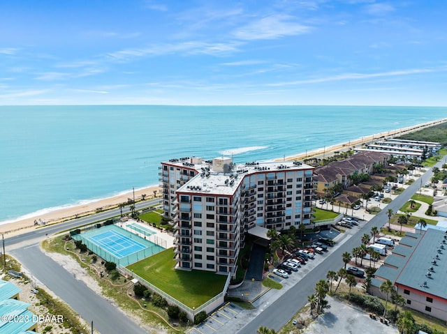 3600 S Ocean Shore Blvd # 111, Flagler Beach, FL 32136 - birds eye view of property featuring a view of the beach and a water view