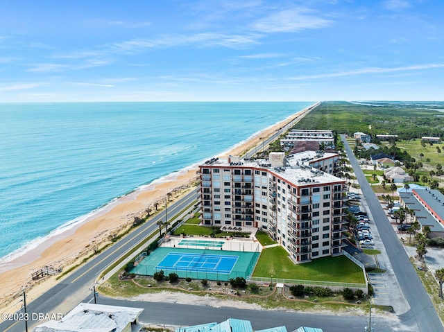 3600 S Ocean Shore Blvd # 111, Flagler Beach, FL 32136 - bird's eye view with a water view and a view of the beach