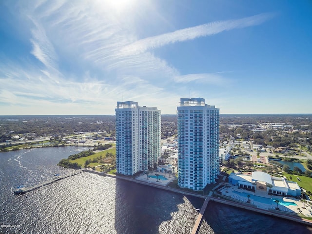 city view featuring a water view