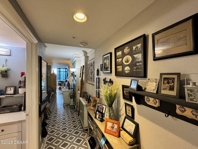 corridor featuring tile patterned floors