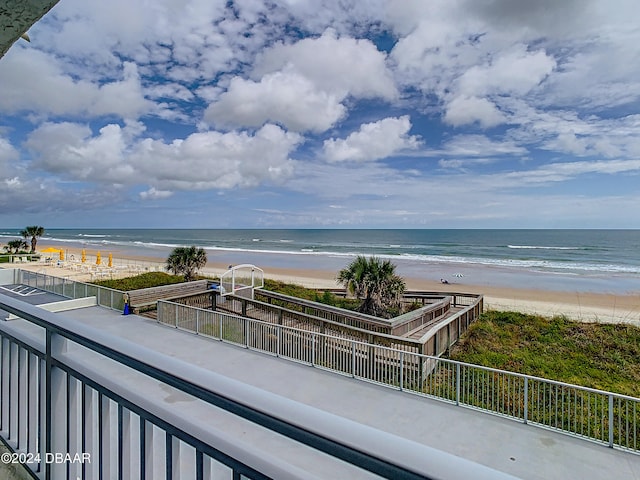 water view featuring a beach view