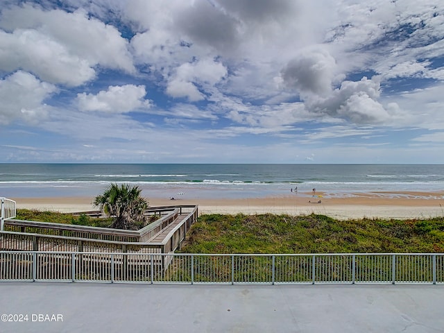 water view featuring a beach view