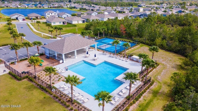 2714 Neverland Dr, New Smyrna Beach, FL 32168 - drone / aerial view of a pool
