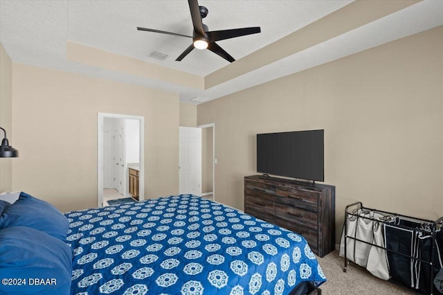 2916 Meleto Blvd, New Smyrna Beach, FL 32168 - carpeted bedroom featuring ceiling fan and a textured ceiling