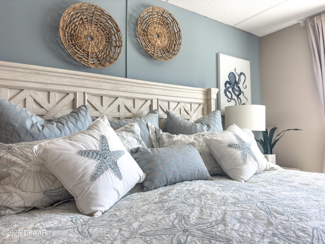 bedroom featuring a drop ceiling