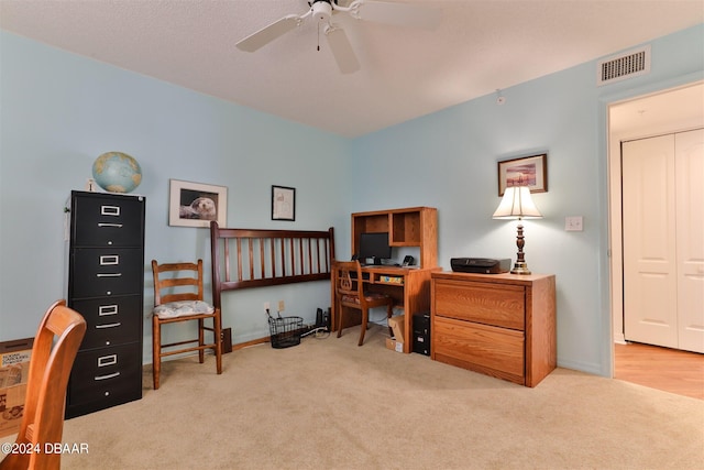 3 Oceans W Blvd Unit 5C4, Daytona Beach Shores, FL 32118 - carpeted office featuring ceiling fan and baseboards