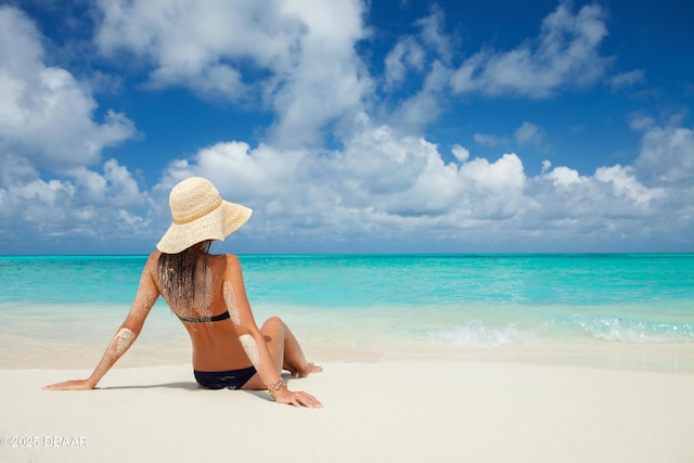 water view with a beach view