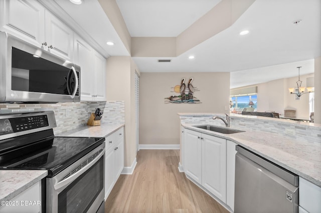 kitchen with white cabinetry, appliances with stainless steel finishes, and sink