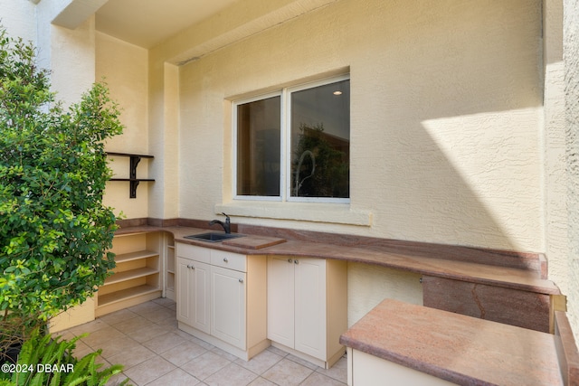 view of patio / terrace with sink