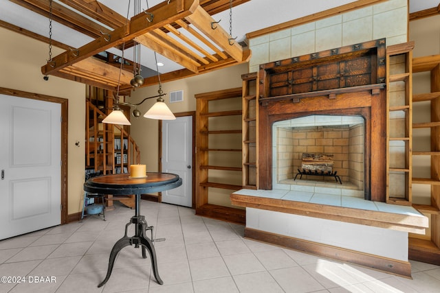 interior space featuring tile patterned floors