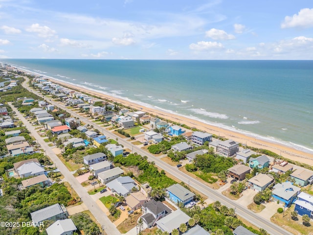 6361 Turtlemound Rd, New Smyrna Beach, FL 32169 - bird's eye view featuring a view of the beach and a water view
