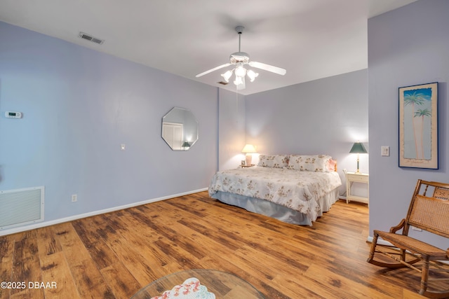 6361 Turtlemound Rd, New Smyrna Beach, FL 32169 - bedroom featuring baseboards, wood finished floors, and visible vents