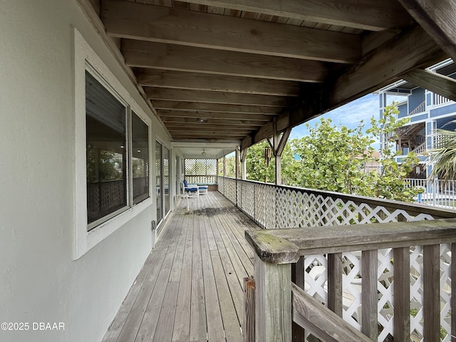 6361 Turtlemound Rd, New Smyrna Beach, FL 32169 - view of wooden deck