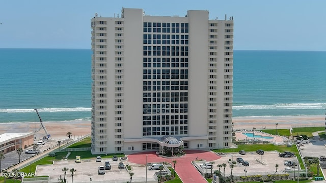 2545 S Atlantic Ave Unit 2107 2108, Daytona Beach Shores, FL 32118 - view of apartment building / complex with view of water and beach