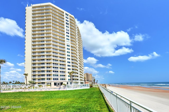 2545 S Atlantic Ave Unit 2107 2108, Daytona Beach Shores, FL 32118 - view of apartment building / complex featuring view of water and beach