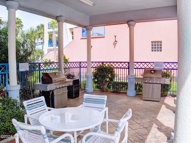 view of patio / terrace featuring grilling area