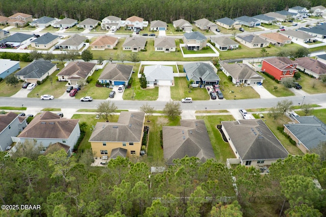 aerial view with a residential view