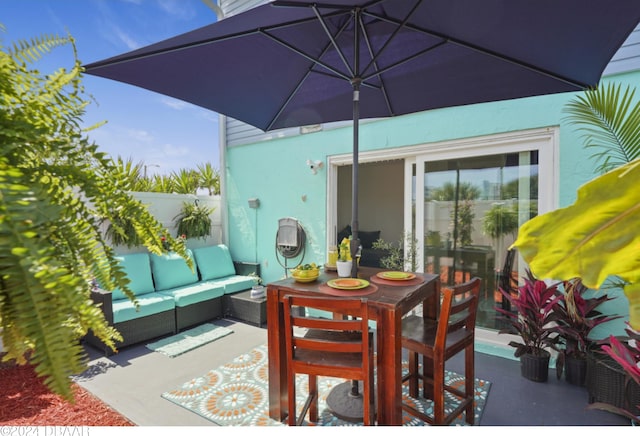 view of patio / terrace with an outdoor hangout area