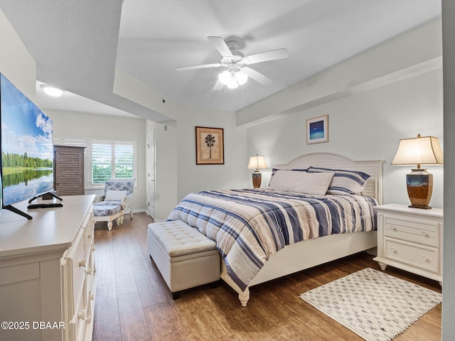5300 S Atlantic Ave Unit 6-301, New Smyrna Beach, FL 32169 - bedroom with wood finished floors and ceiling fan