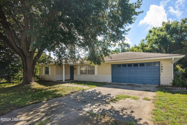 ranch-style house with a garage