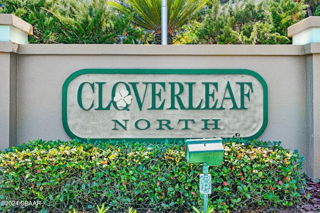 view of community sign