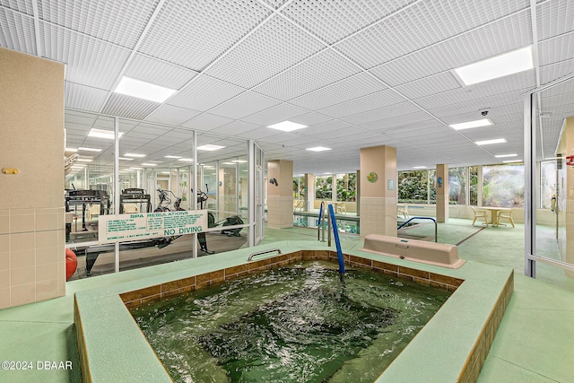 4 Oceans W Blvd Unit 507D, Daytona Beach Shores, FL 32118 - interior space with a pool with hot tub