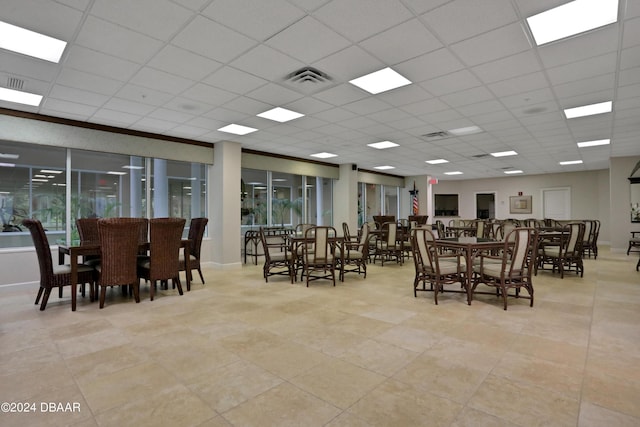 4 Oceans W Blvd Unit 507D, Daytona Beach Shores, FL 32118 - dining space with a paneled ceiling