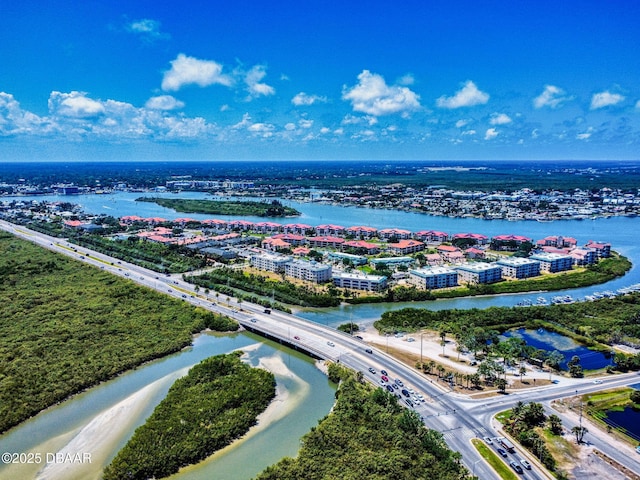 650 S Pine St, New Smyrna Beach, FL 32169 - drone / aerial view featuring a water view