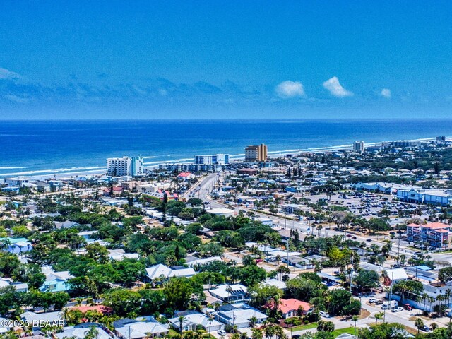 650 S Pine St, New Smyrna Beach, FL 32169 - birds eye view of property with a view of city and a water view