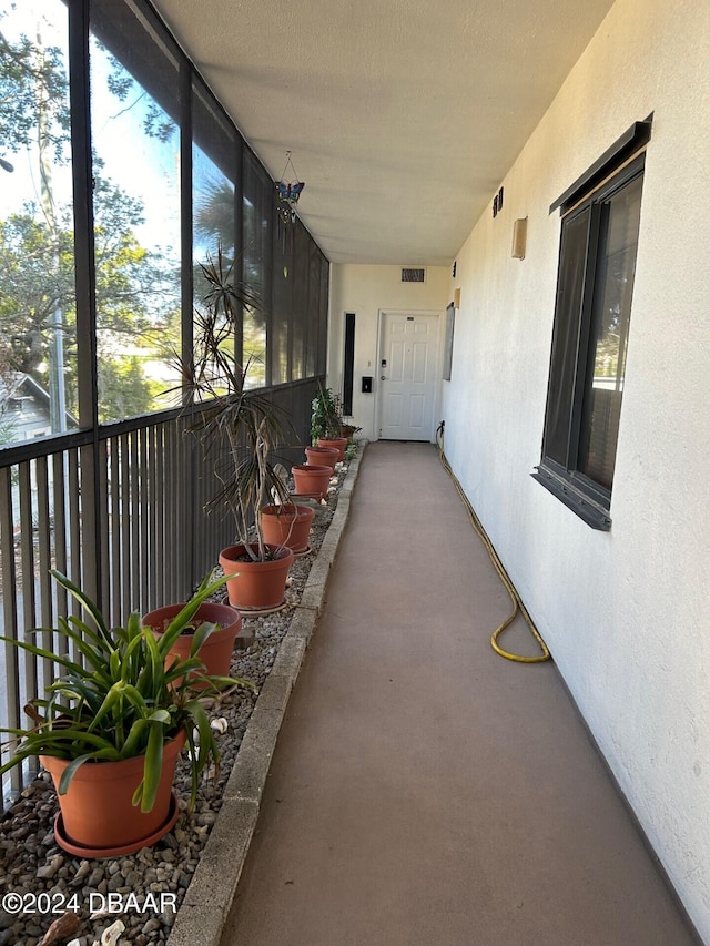 view of sunroom