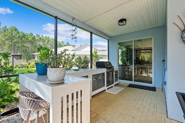 view of sunroom