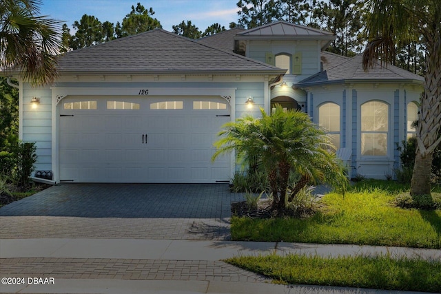 view of front of house featuring a garage