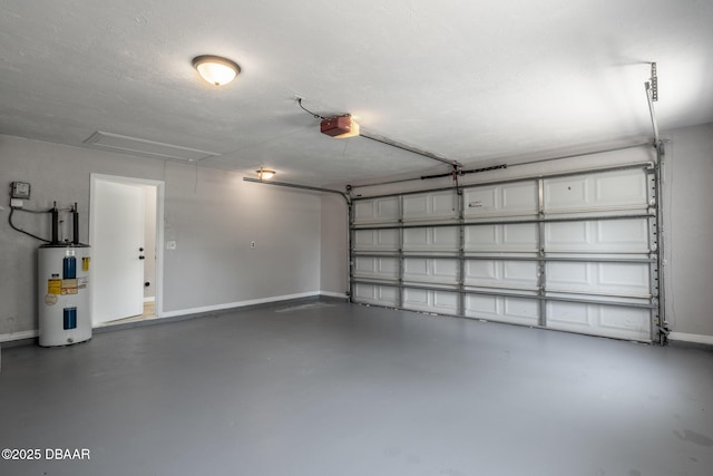 131 Lake Charles Rd, Deland, FL 32724 - garage with electric water heater, baseboards, and a garage door opener
