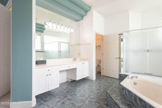 2 Creek Bend Way, Ormond Beach, FL 32174 - full bath with a shower stall, vanity, and a garden tub