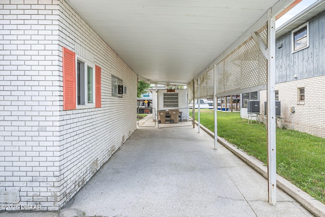 view of patio with central AC unit