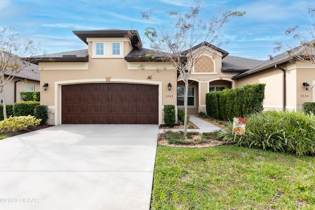 view of front of home with a front yard