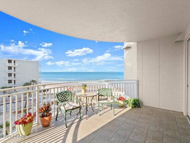 2403 S Atlantic Ave Unit 410, Daytona Beach, FL 32118 - balcony featuring view of water and beach