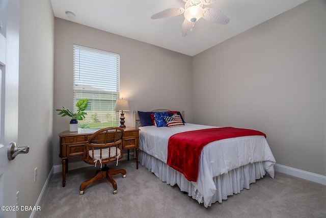 3013 Kenmare St, Ormond Beach, FL 32174 - carpeted bedroom with baseboards and a ceiling fan