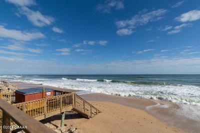 view of water feature with a beach view