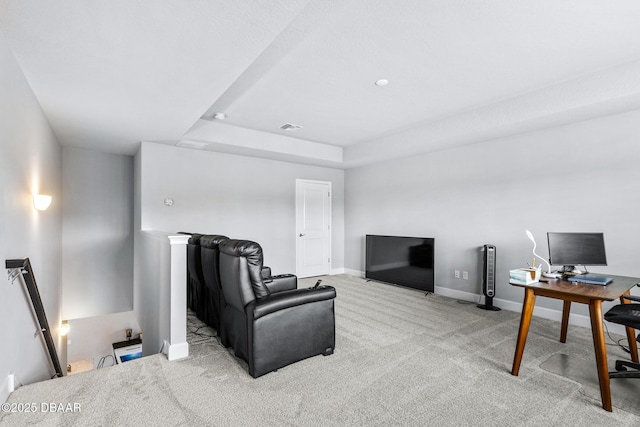 6423 Hanfield Ln, Port Orange, FL 32128 - living room featuring carpet flooring and baseboards