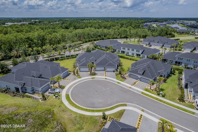 6423 Hanfield Ln, Port Orange, FL 32128 - aerial perspective of suburban area with a heavily wooded area