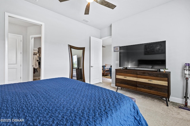 6423 Hanfield Ln, Port Orange, FL 32128 - bedroom featuring carpet flooring and ceiling fan