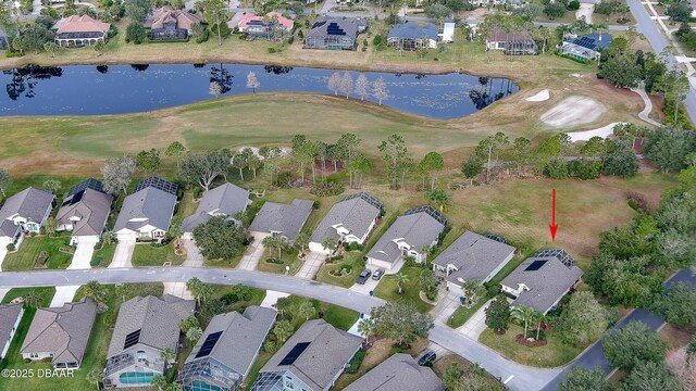 1453 Sunningdale Ln, Ormond Beach, FL 32174 - aerial view with a water view, view of golf course, and a residential view