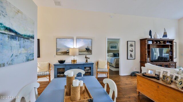 1453 Sunningdale Ln, Ormond Beach, FL 32174 - dining room featuring baseboards, dark wood finished floors, and visible vents