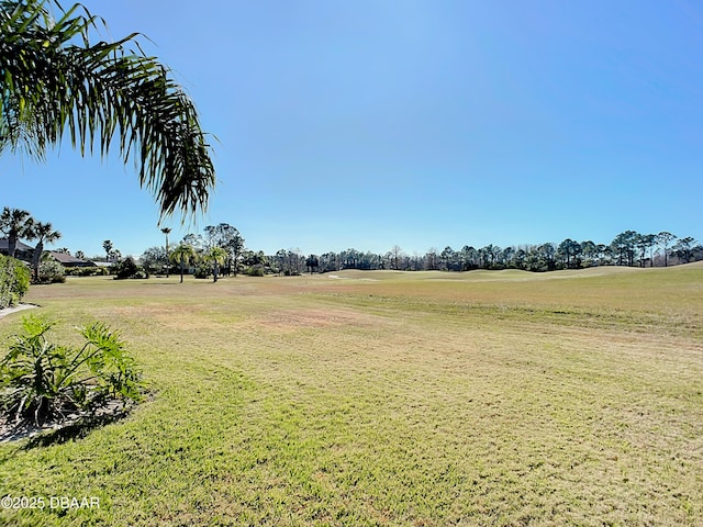 view of yard with a rural view