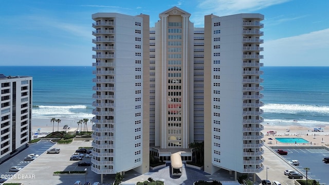 2937 S Atlantic Ave Unit 1108, Daytona Beach Shores, FL 32118 - view of building exterior featuring view of water and beach