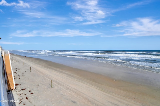 property view of water with a beach view